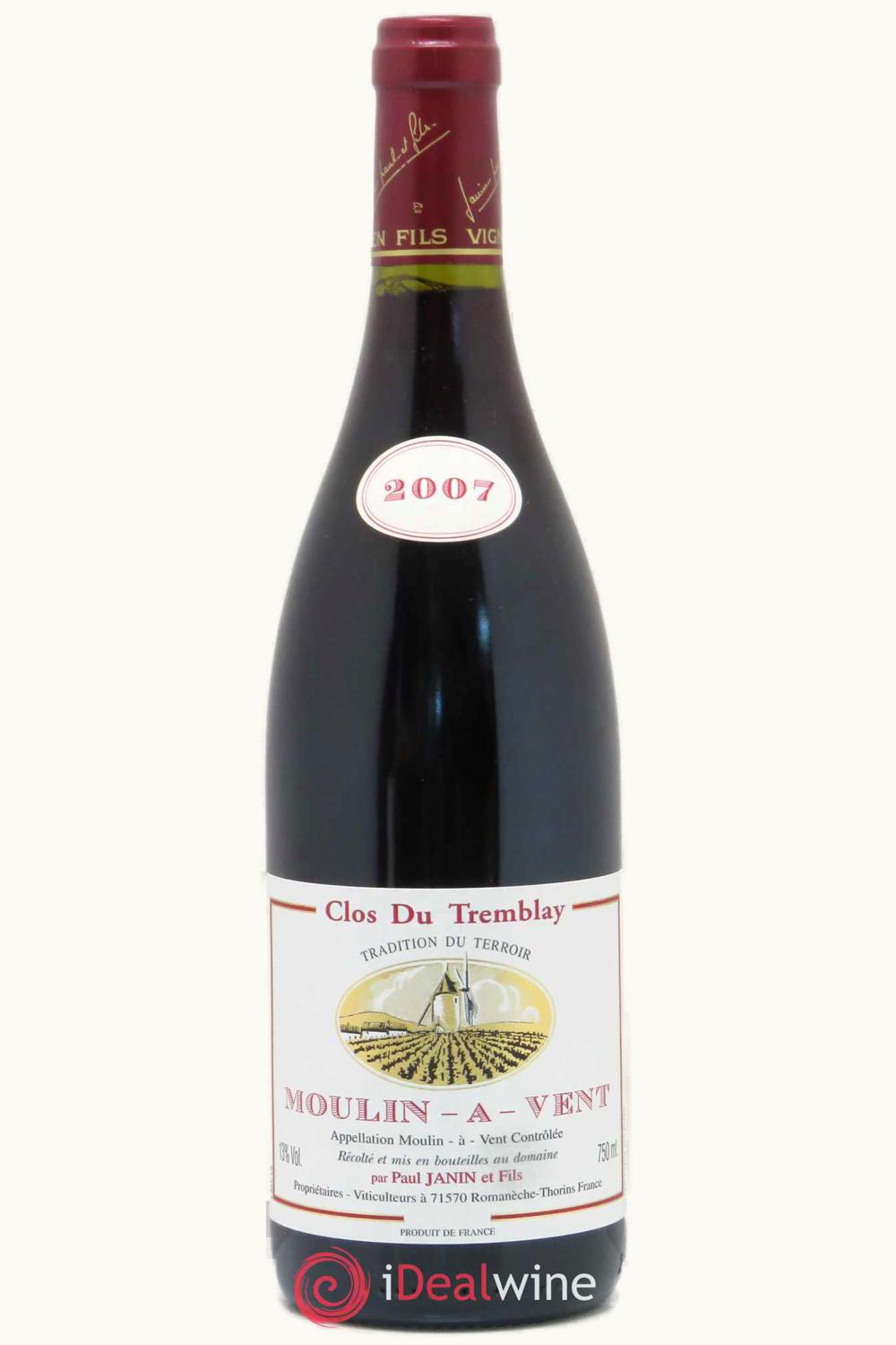 Paul Janin Clos du Tremblay Moulin-à-Vent, 2008