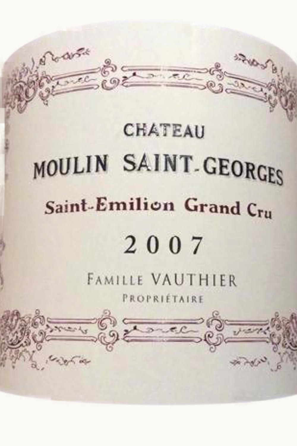 Moulin St. George St Emilion Grand Cru, Bordeaux, France, 2007