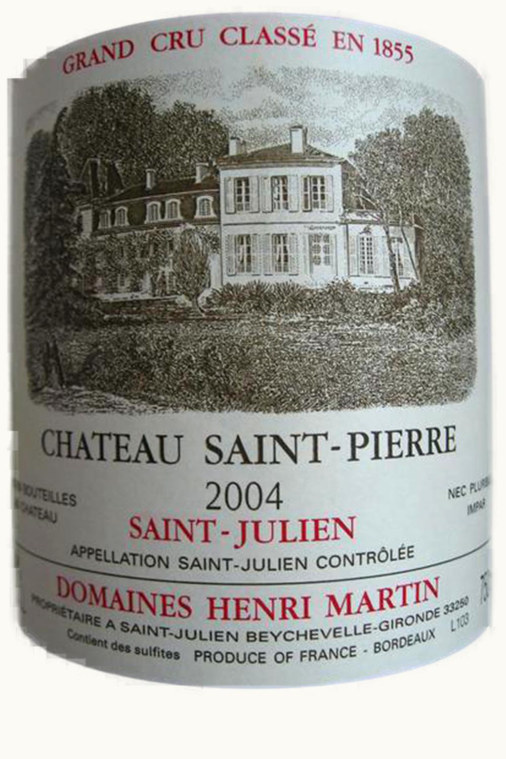 Château Saint-Pierre Château Saint-Pierre St Julien, Medoc, Bordeaux, France, 2004