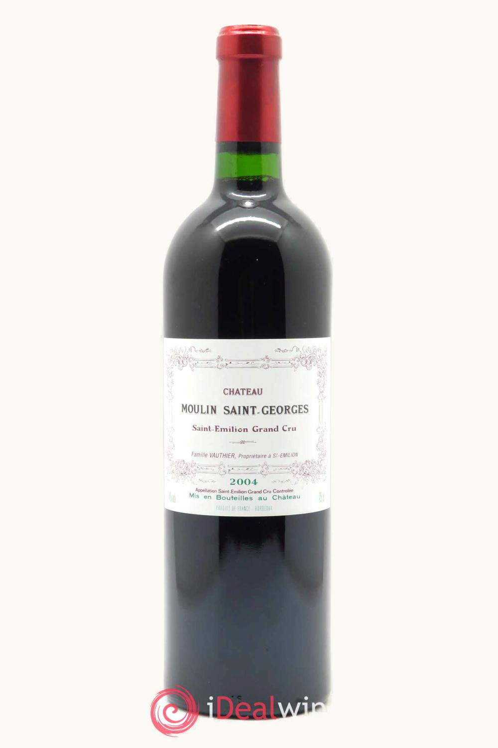 Moulin St. George Emilion Grand Cru, Bordeaux, France, 2004