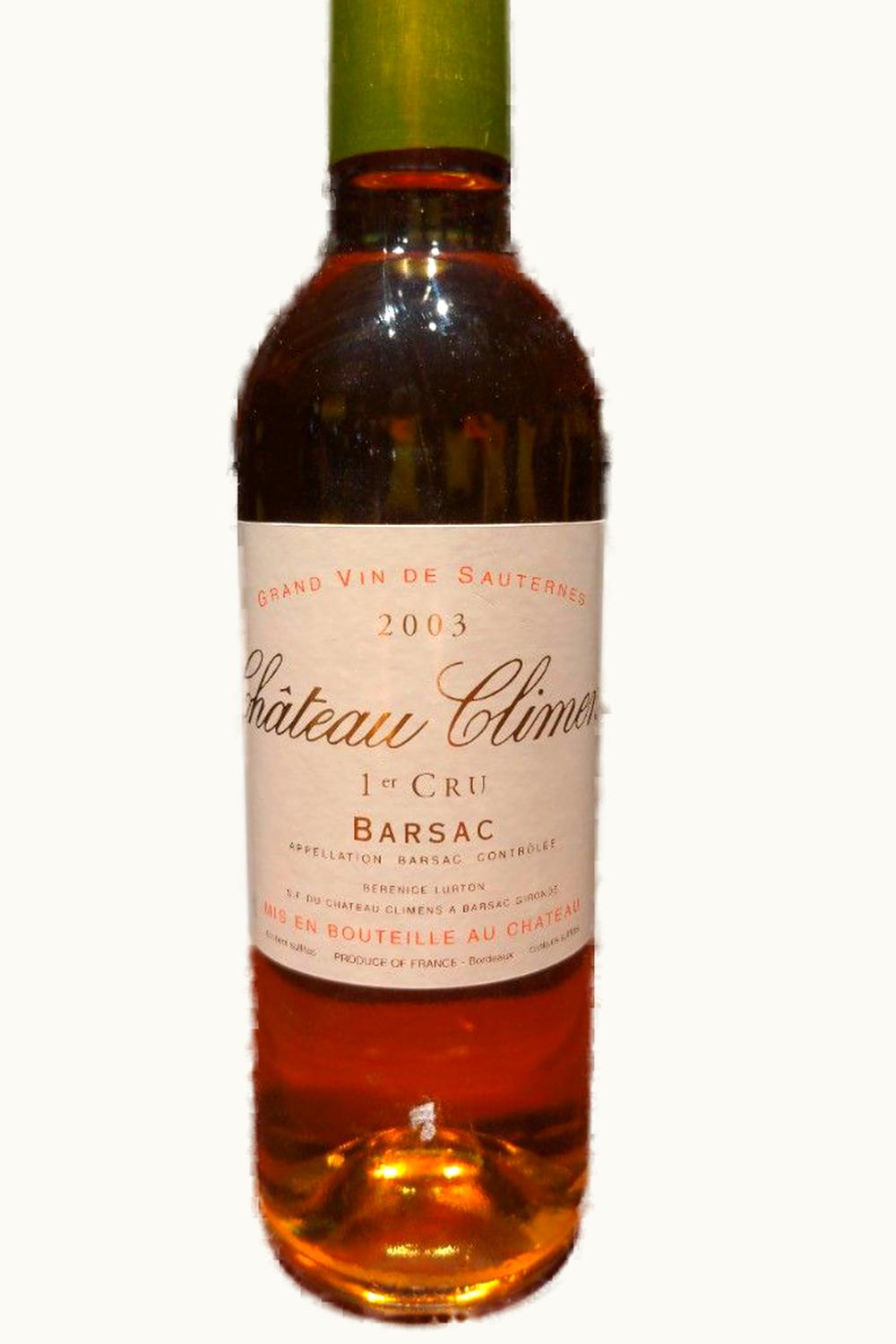 Château Climens Château Climens Barsac, Sauternes, Bordeaux, France, 2003