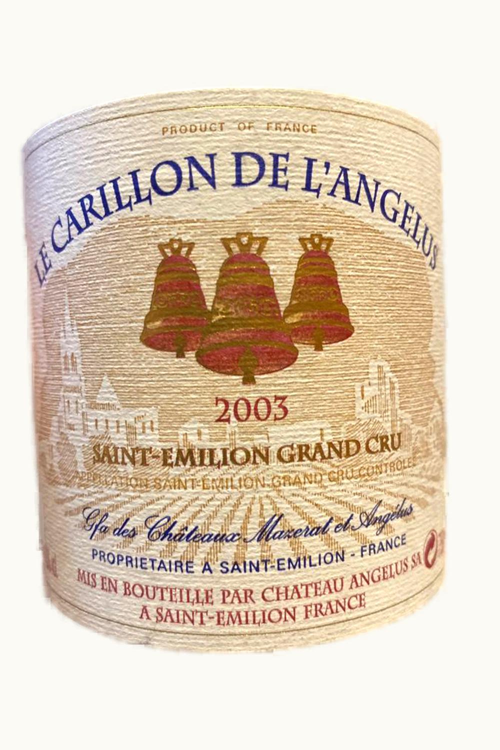 Le Carillon de L'Angelus Le Carillon de L'Angelus St Emilion Grand Cru, Bordeaux, France, 2003