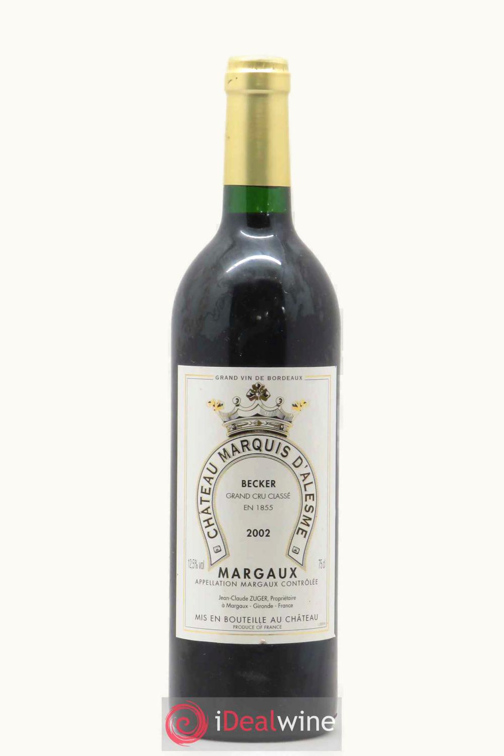 Château Marquis d'Alesme Becker Château Marquis d'Alesme Becker Margaux, Medoc, Bordeaux, France, 2002