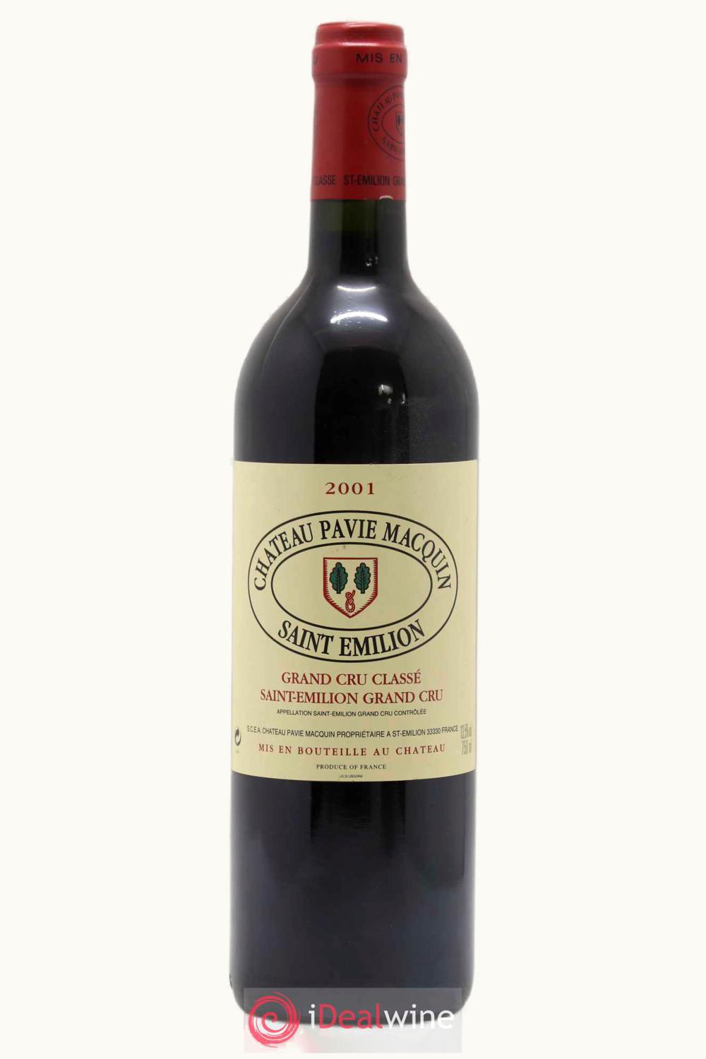 Château Pavie-Macquin Château Pavie-Macquin St Emilion Grand Cru, Bordeaux, France, 2001