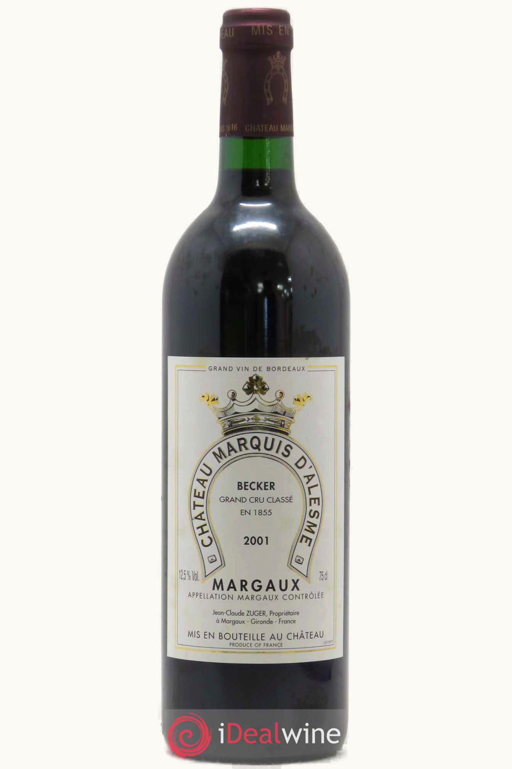 Château Marquis d'Alesme Becker Château Marquis d'Alesme Becker Margaux, Medoc, Bordeaux, France, 2001