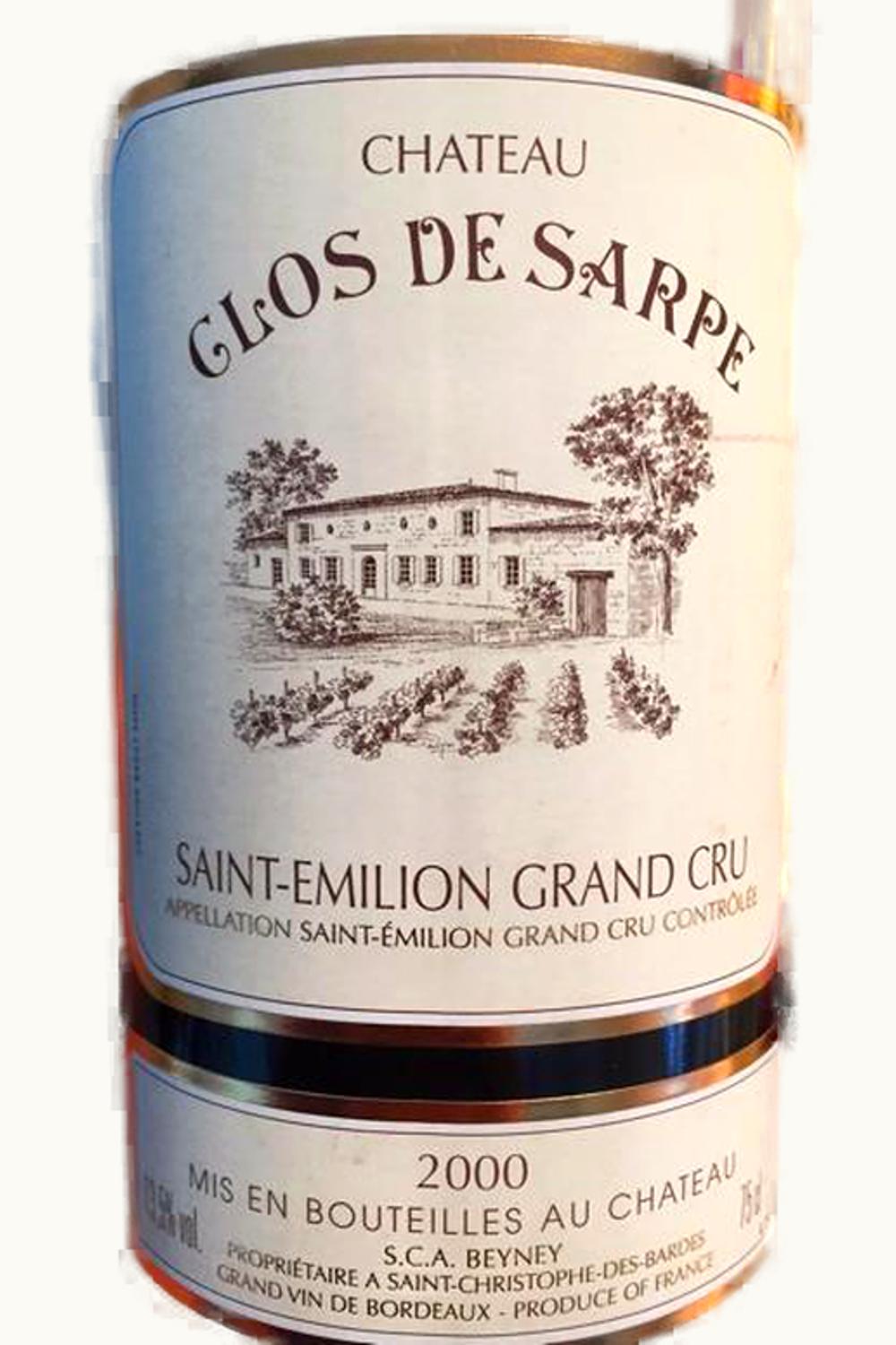 Clos de Sarpes Clos de Sarpes St Emilion Grand Cru, Bordeaux, France, 2000