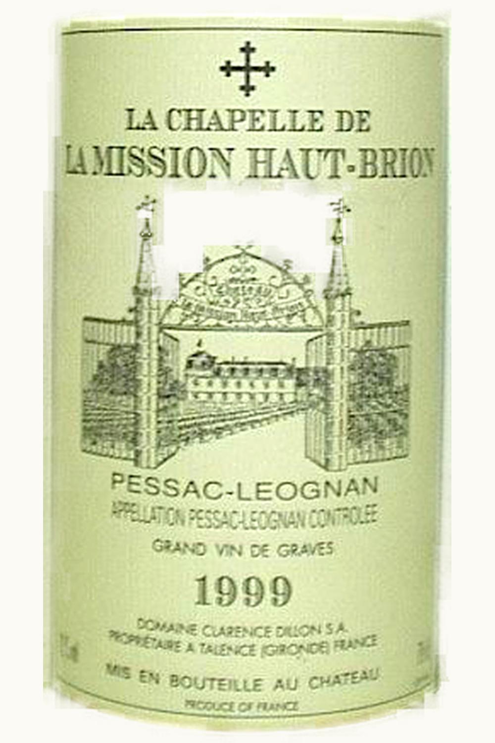 La Chapelle de Mission Haut-Brion La Chapelle de Mission Haut-Brion Pessac-Leognan, Bordeaux, France, 1999