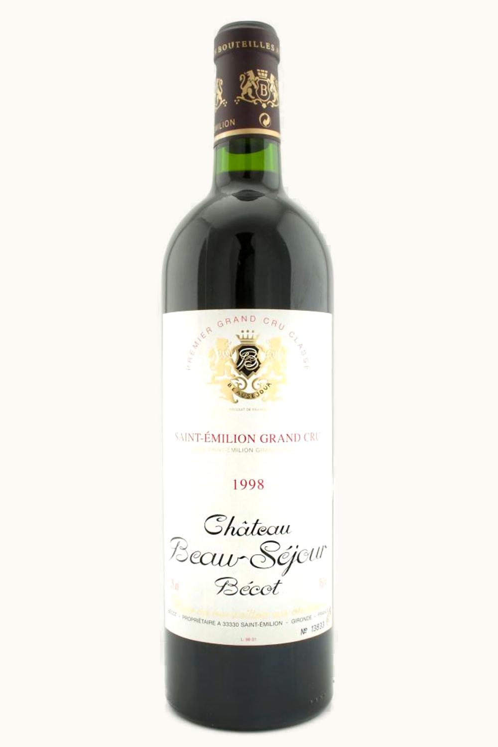 Château Beau-Séjour Bécot Château Beau-Séjour Bécot St Emilion Grand Cru, Bordeaux, France, 1998