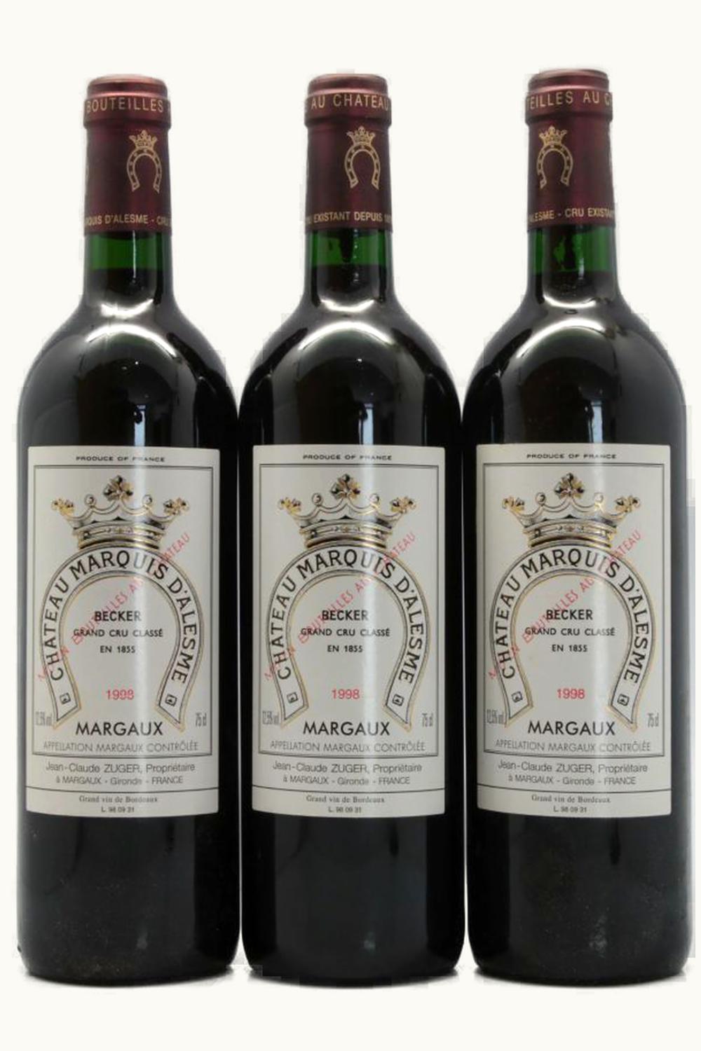 Château Marquis d'Alesme Becker Château Marquis d'Alesme Becker Margaux, Médoc, Bordeaux, France, 1998