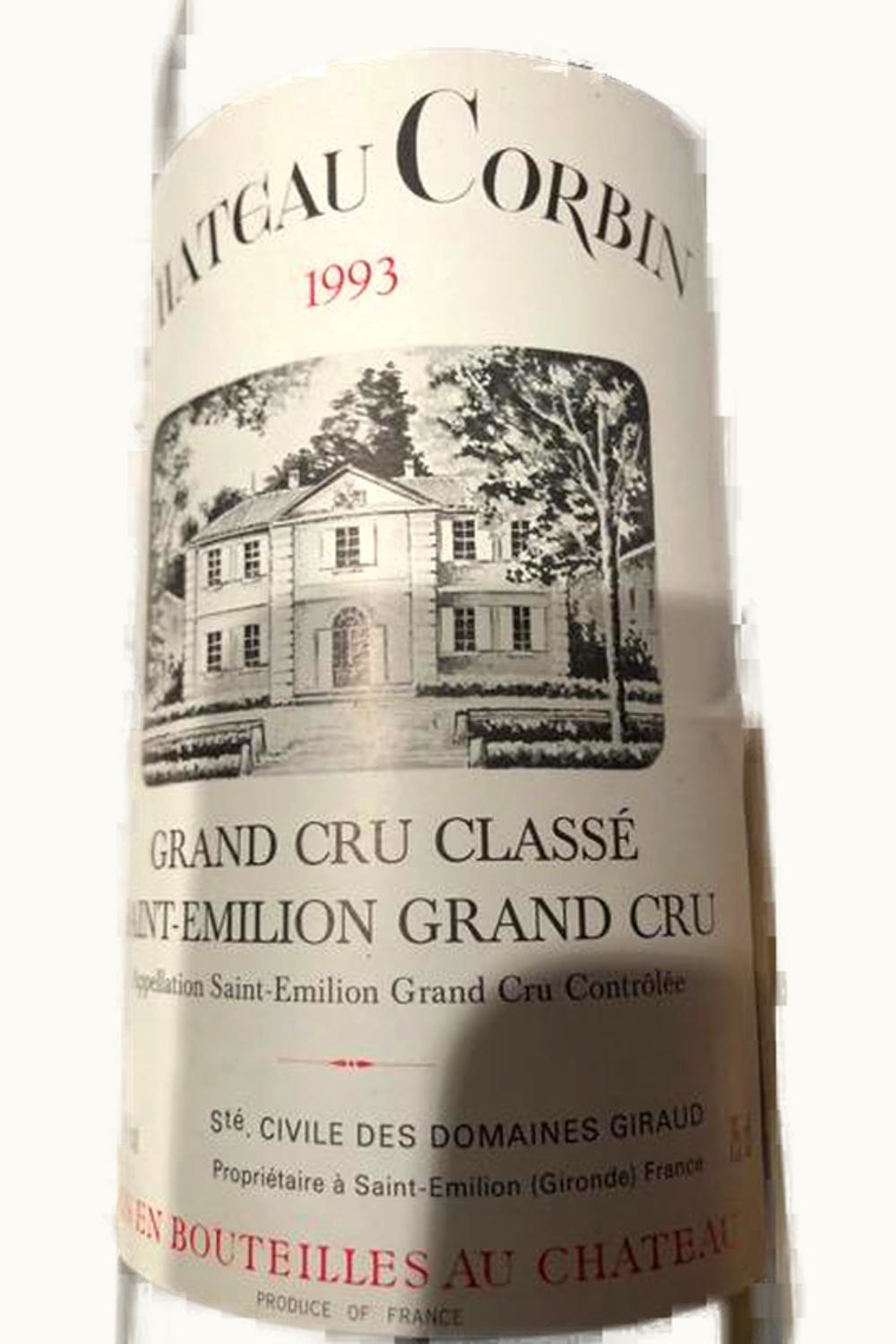 Château Corbin Corbin St Emilion Grand Cru, Bordeaux, France, 1993
