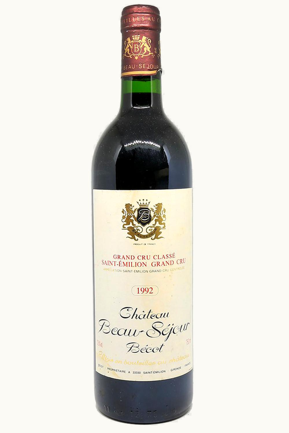 Château Beau-Séjour Bécot Château Beau-Séjour Bécot St Emilion Grand Cru, Bordeaux, France, 1992