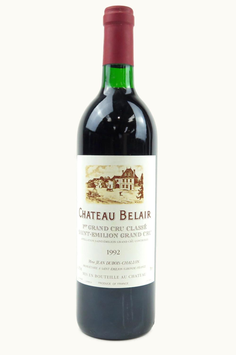 Château Bélair-Monange Château Bélair-Monange St Emilion Grand Cru, Bordeaux, France, 1992