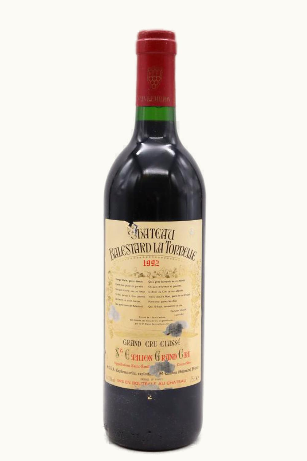 Château Balestard La Tonnelle Château Balestard La Tonnelle St Emilion Grand Cru, Bordeaux, France, 1992