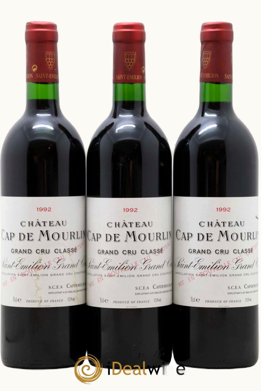 Cap de Mourlin Cap de Mourlin St Emilion Grand Cru, Bordeaux, France, 1992