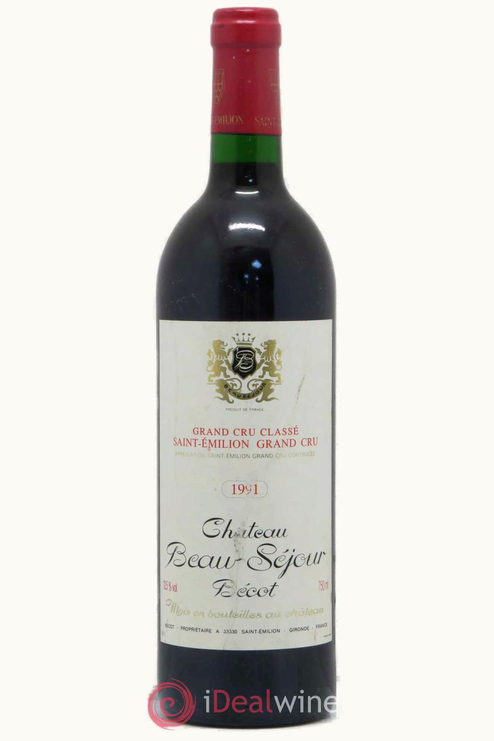Château Beau-Séjour Bécot Château Beau-Séjour Bécot St Emilion Grand Cru, Bordeaux, France, 1991
