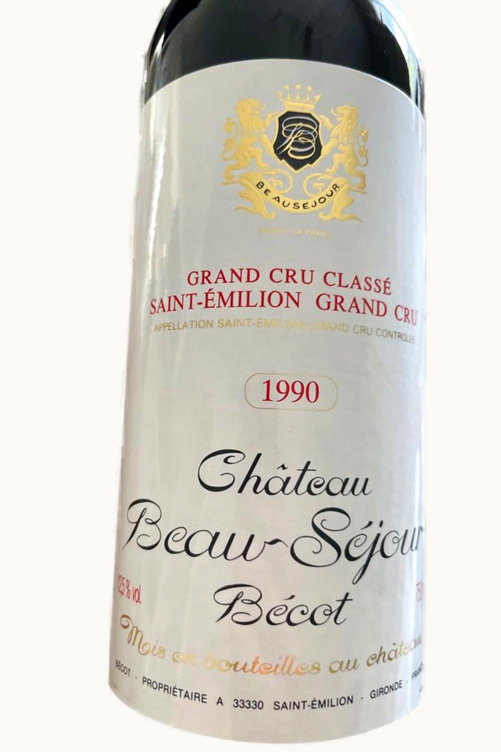 Château Beau-Séjour Bécot Château Beau-Séjour Bécot St-Emilion Grand Cru Bordeaux, 1990