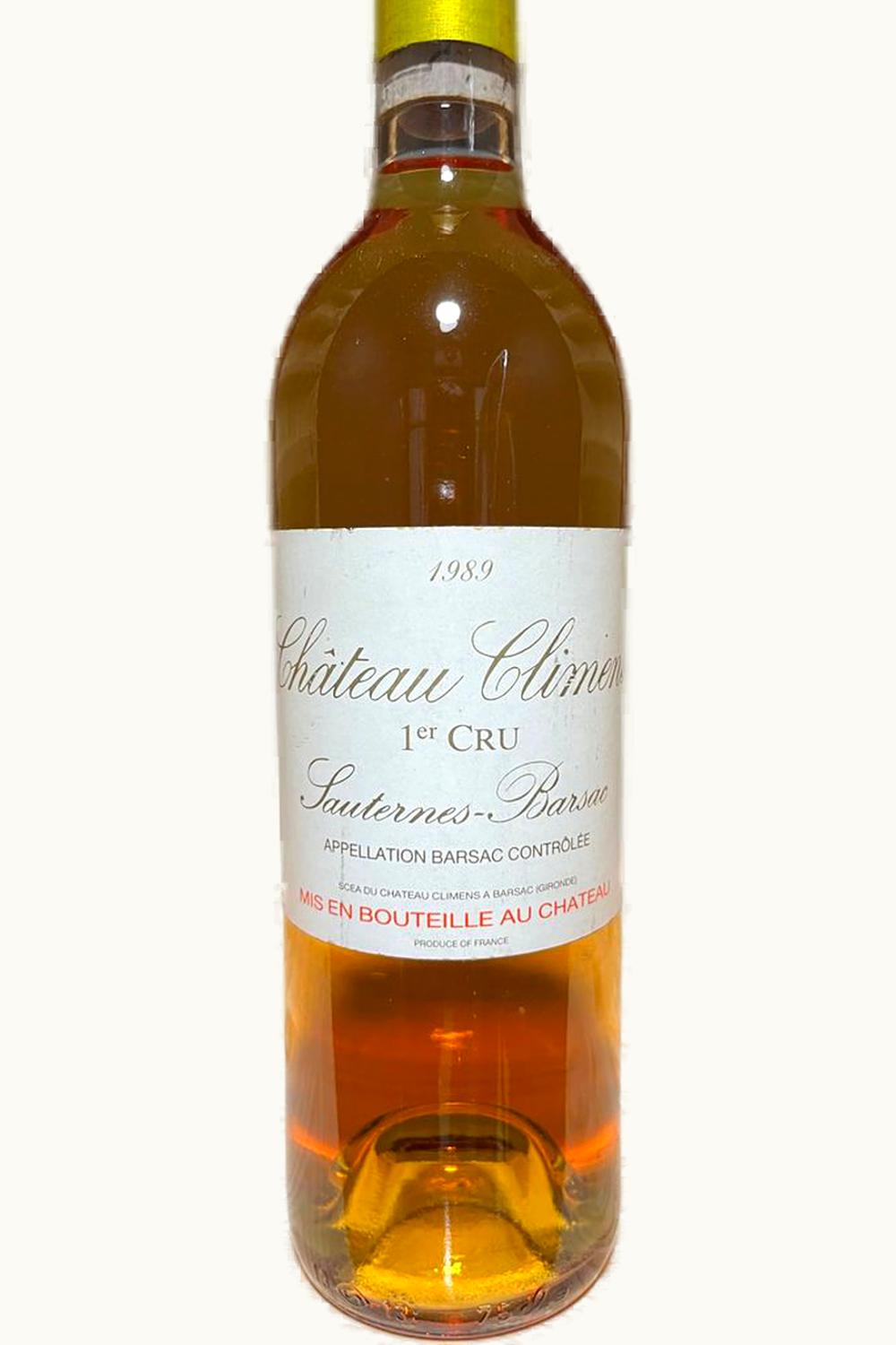 Château Climens Château Climens Barsac Sauternes Bordeaux, 1989