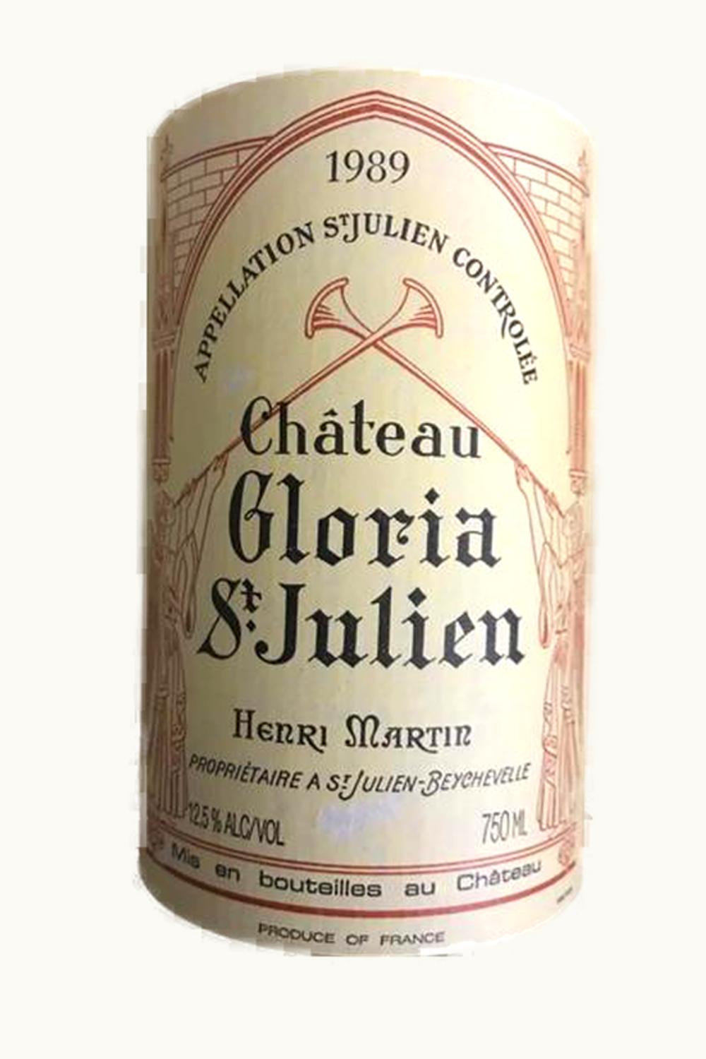 Château Chateaugloria Chateaugloria St-Julien Medoc Bordeaux, 1989