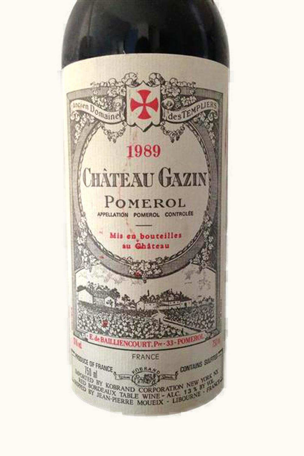 Château Gazin Gazin Pomerol Bordeaux, 1989
