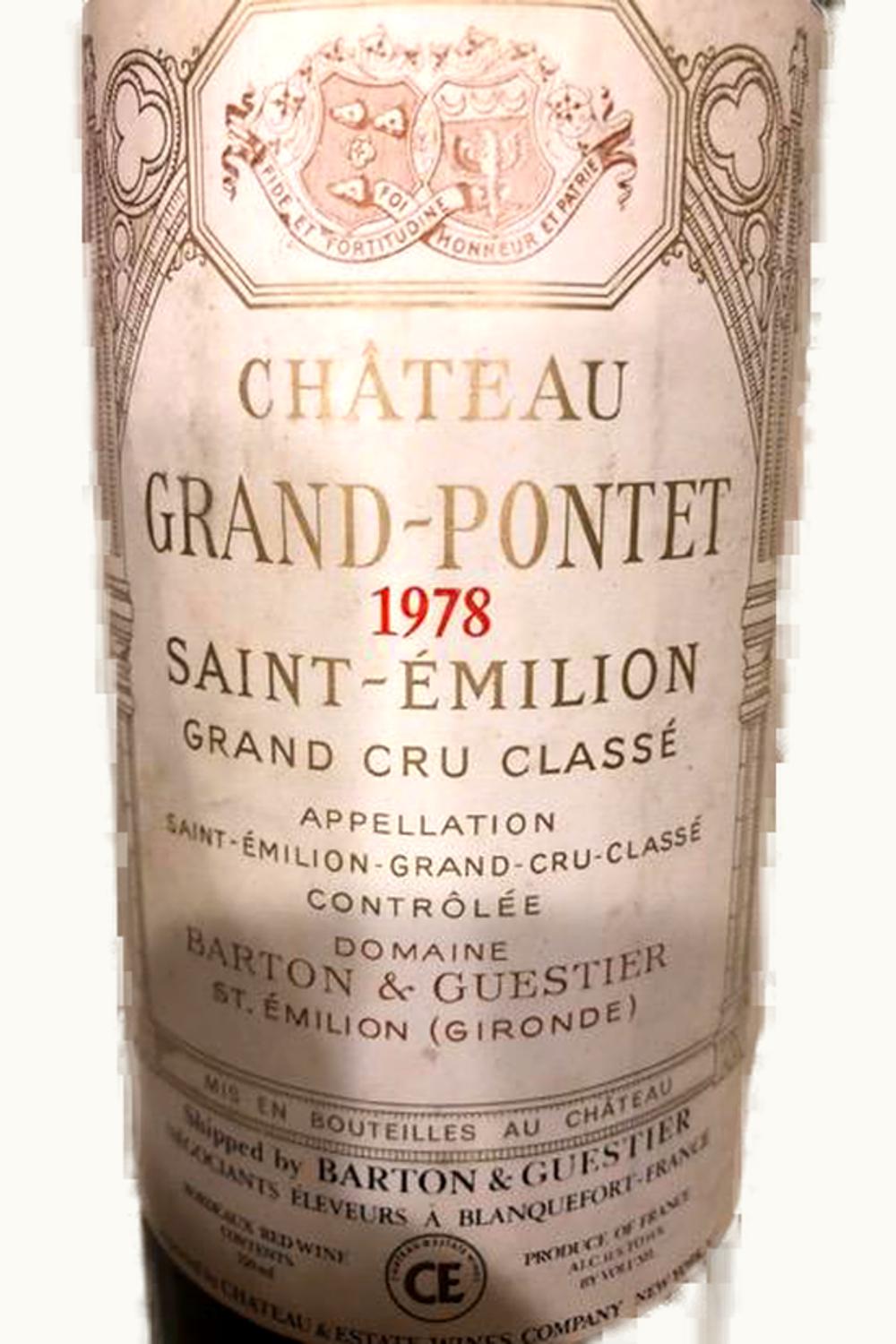 Grand Pontet Cru Grand Pontet Cru St-Emilion Bordeaux, 1989