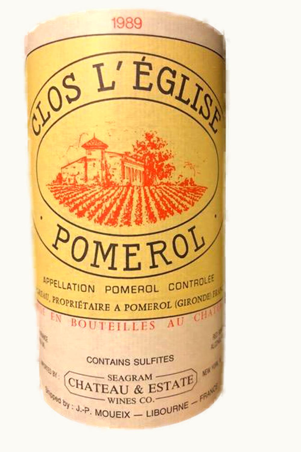Clos l'Eglise Clos l'Eglise Pomerol Bordeaux, 1989