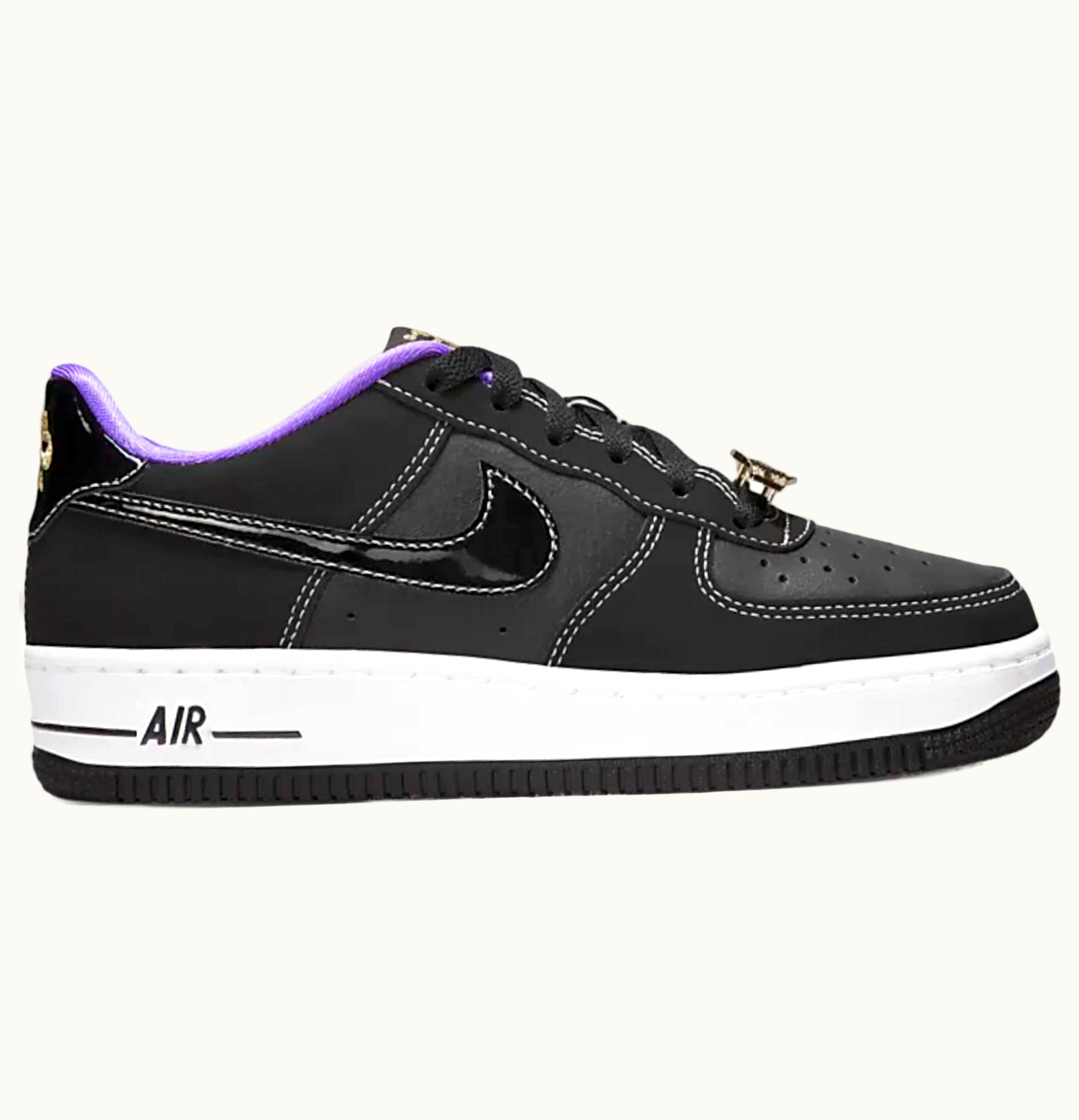 Nike Nike Air Force 1 Low 07 LV8 World Champ Black Purple GS