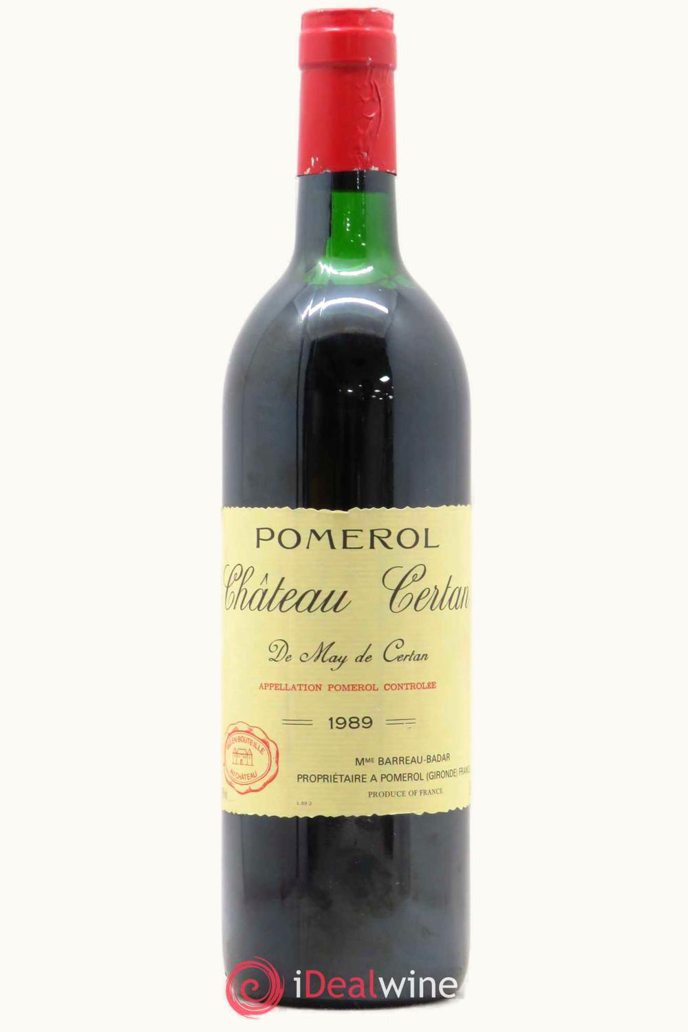Certan de May Certan de May Pomerol Bordeaux, 1989