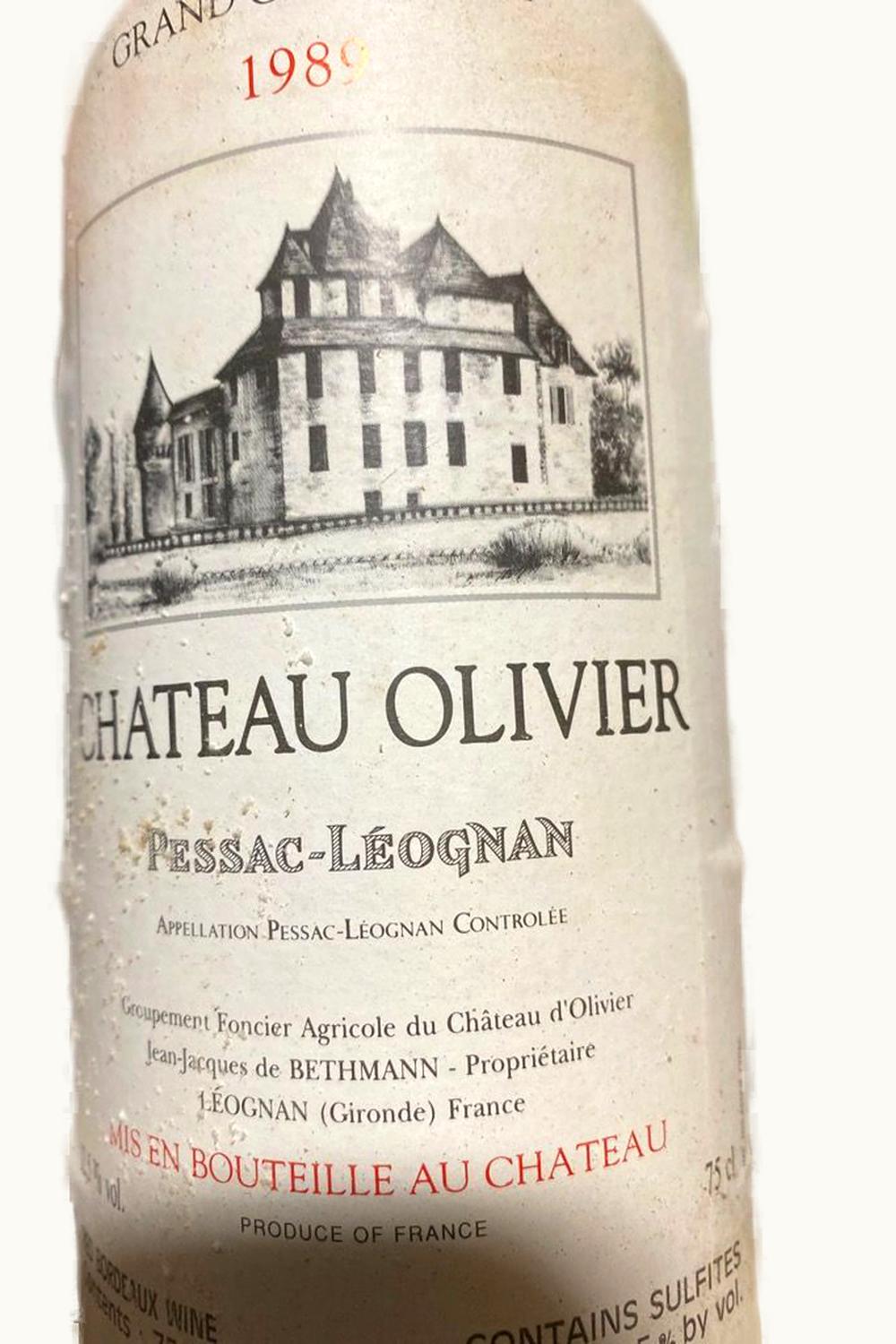 Château Olivier Olivier Pessac-Leognan Bordeaux, 1989