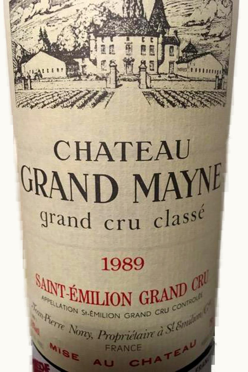Château Grand Mayne Château Grand Mayne St-Emilion Bordeaux, 1989