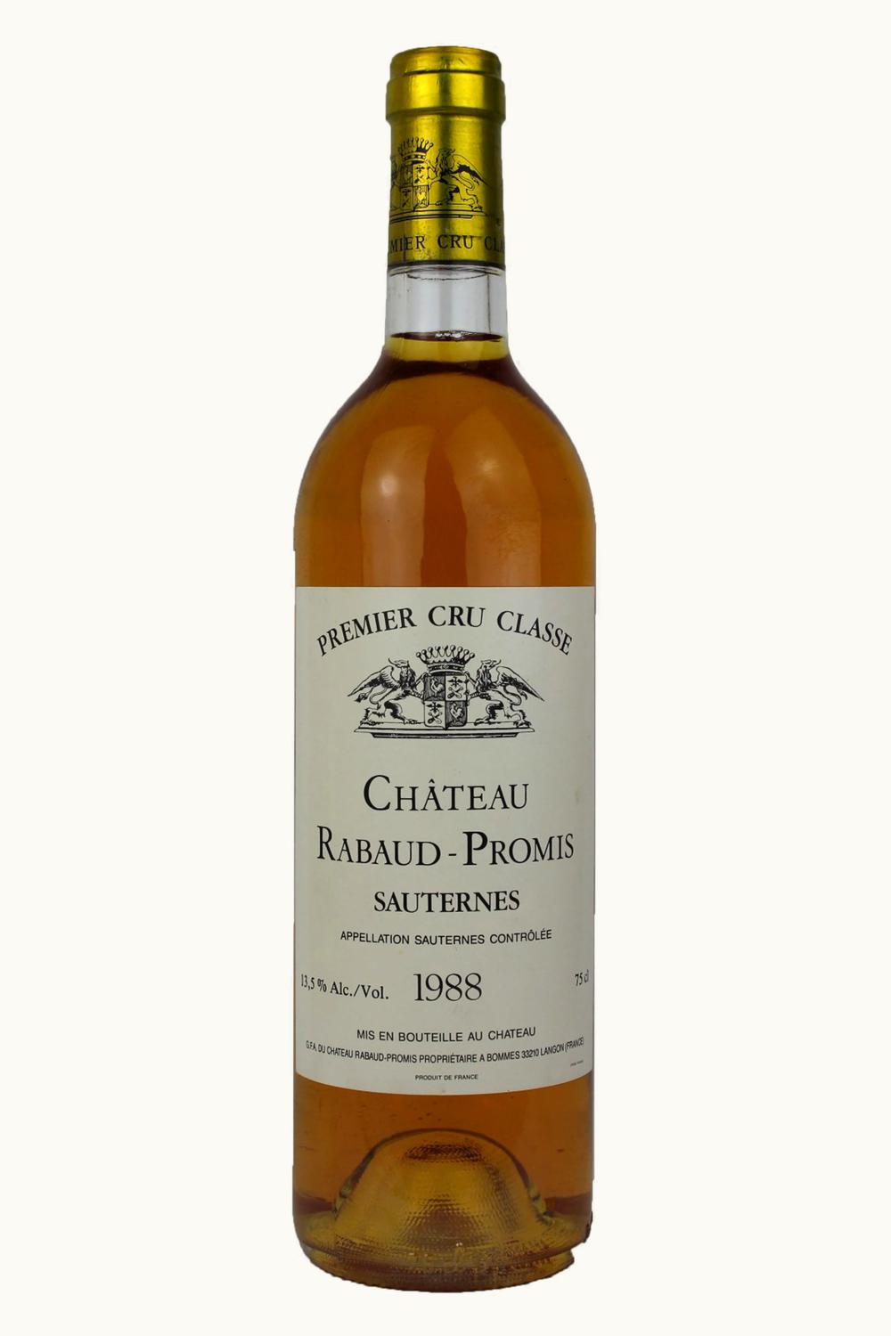 Château Rabaud-Promis Château Rabaud-Promis Sauternes Bordeaux, 1988