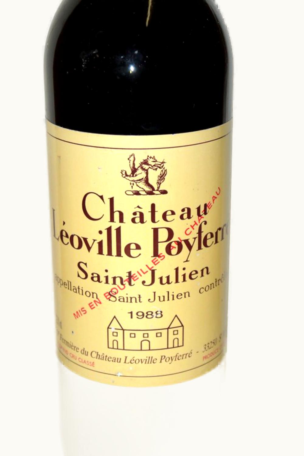 Leoville Poyferré Leoville Poyferré St-Julien Medoc Bordeaux, 1988