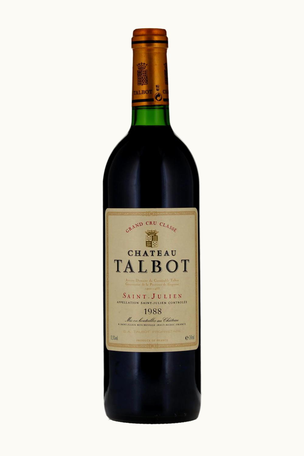 Chateau Talbot Chateau Talbot St-Julien Medoc Bordeaux, 1988