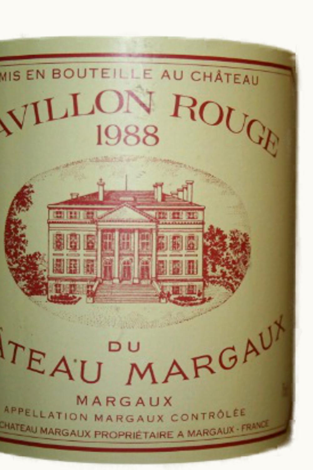 Pavillon Rouge du Château Margaux Pavillon Rouge du Château Margaux Medoc Bordeaux, 1988