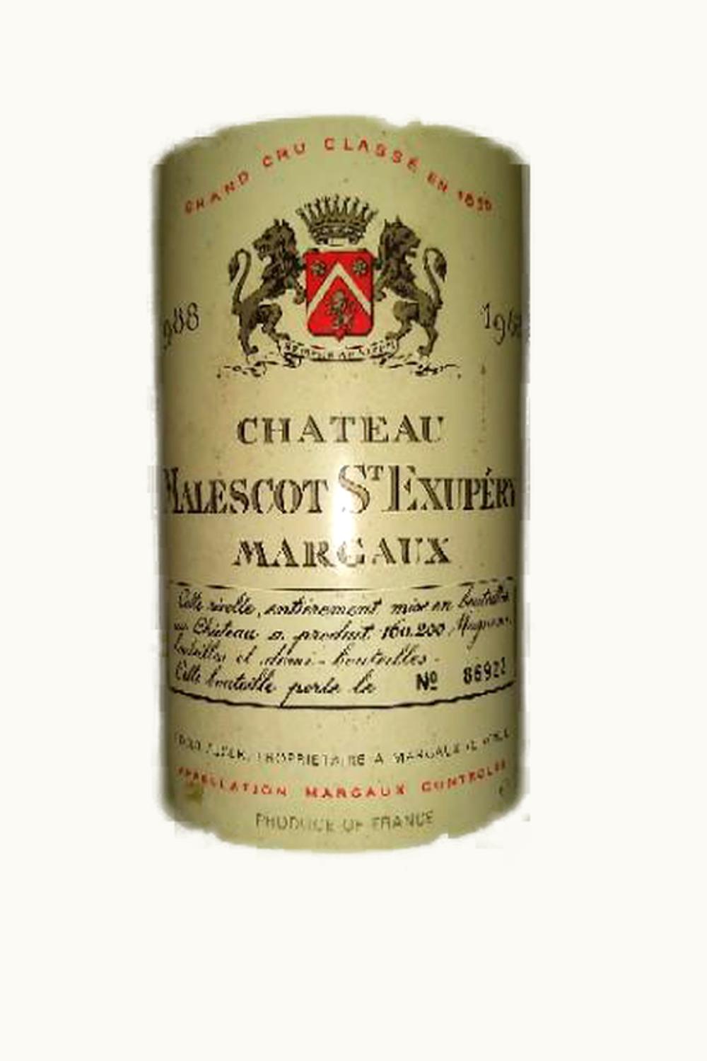 Château Malescot Saint-Exupéry Château Malescot Saint-Exupéry Margaux Medoc Bordeaux, 1988