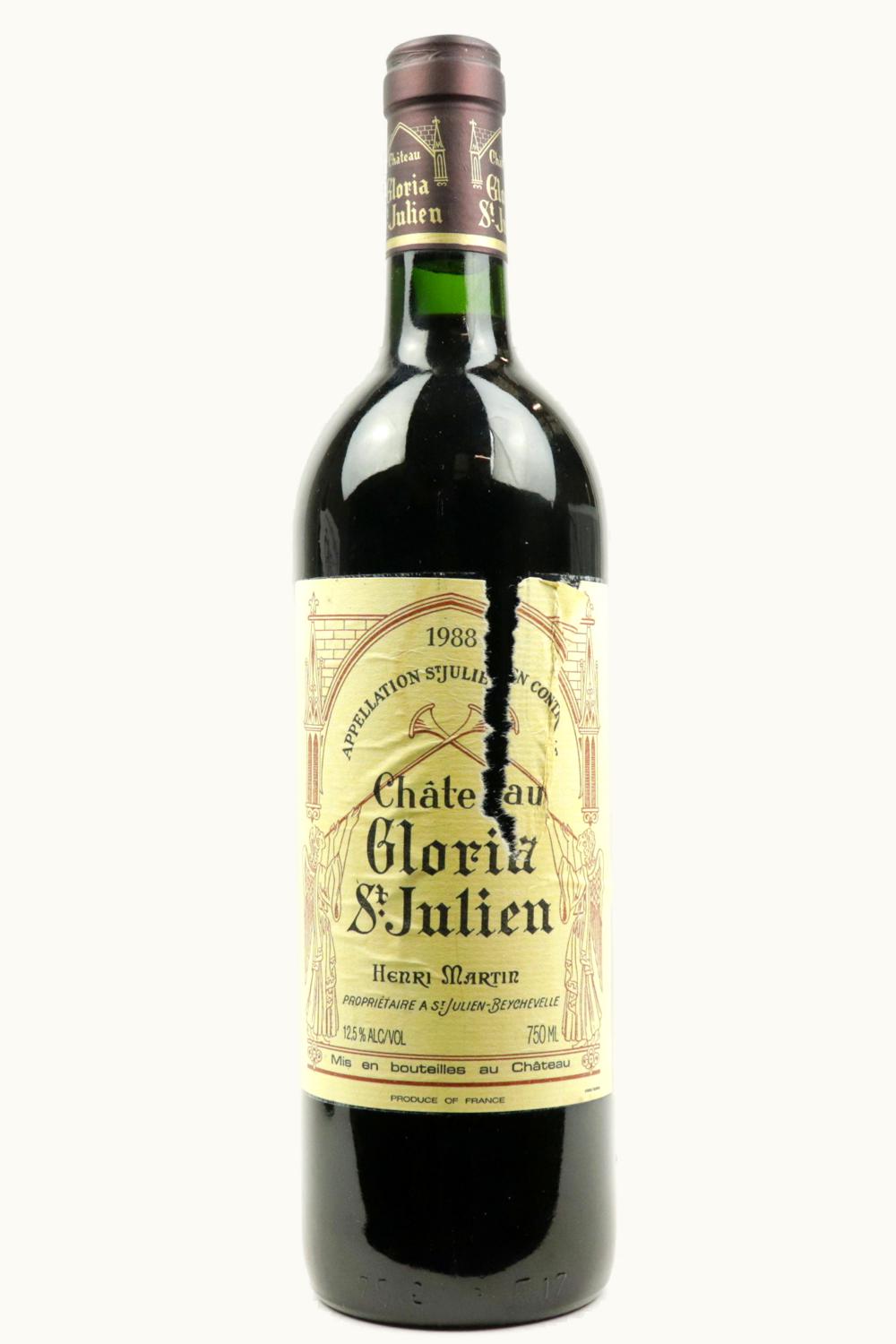 Château Gloria Chateau Gloria St-Julien Medoc Bordeaux, 1988