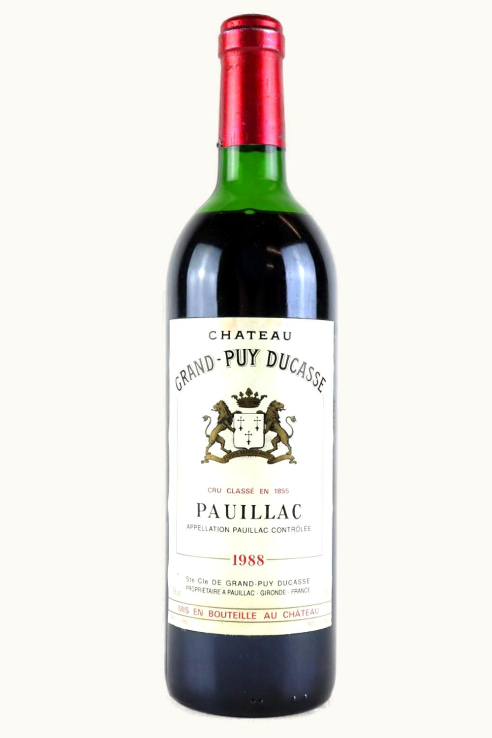 Château Grand-Puy Ducasse Château Grand-Puy Ducasse Pauillac Medoc Bordeaux, 1988