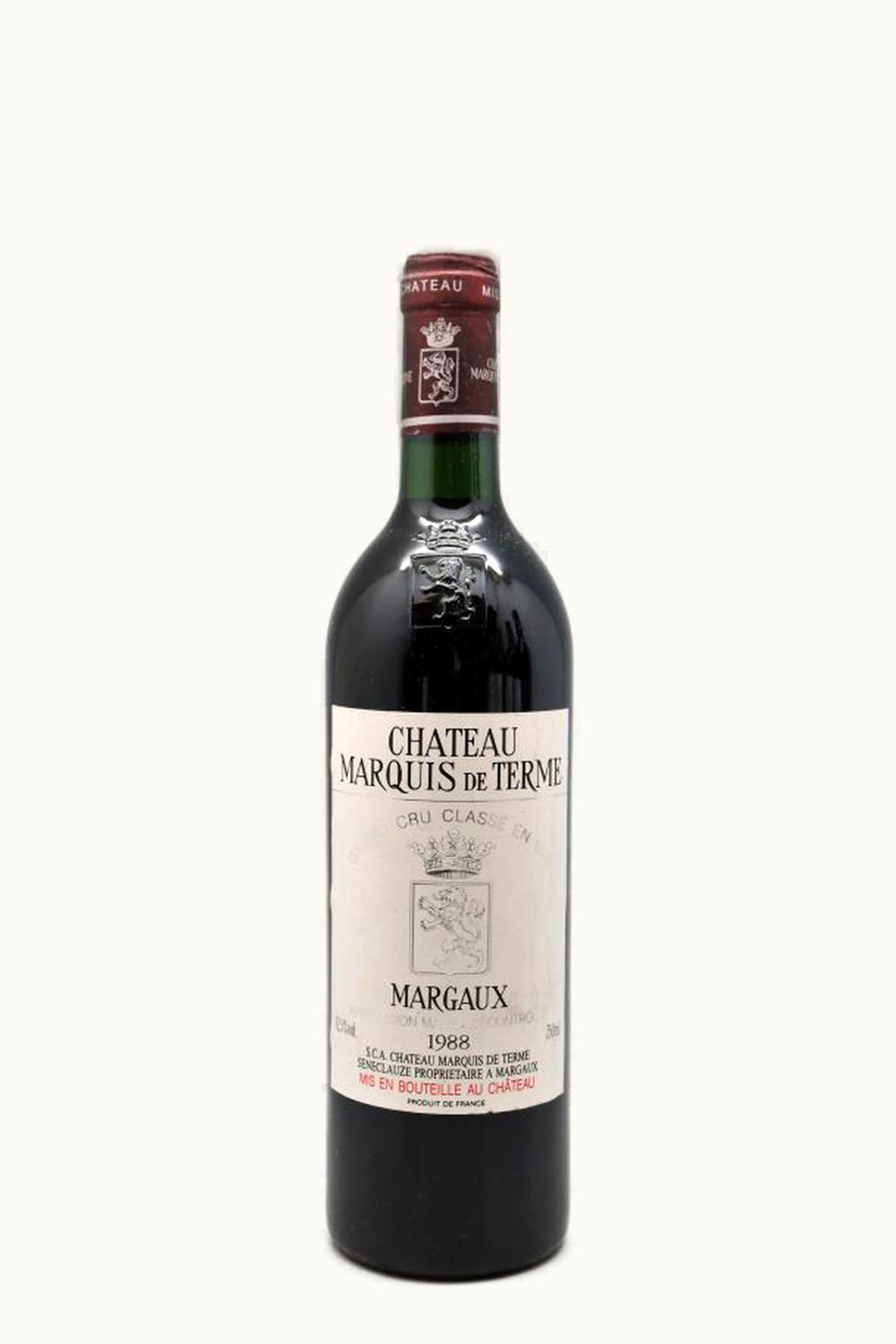 Château Marquis de Terme Château Marquis de Terme Margaux Medoc Bordeaux, 1988