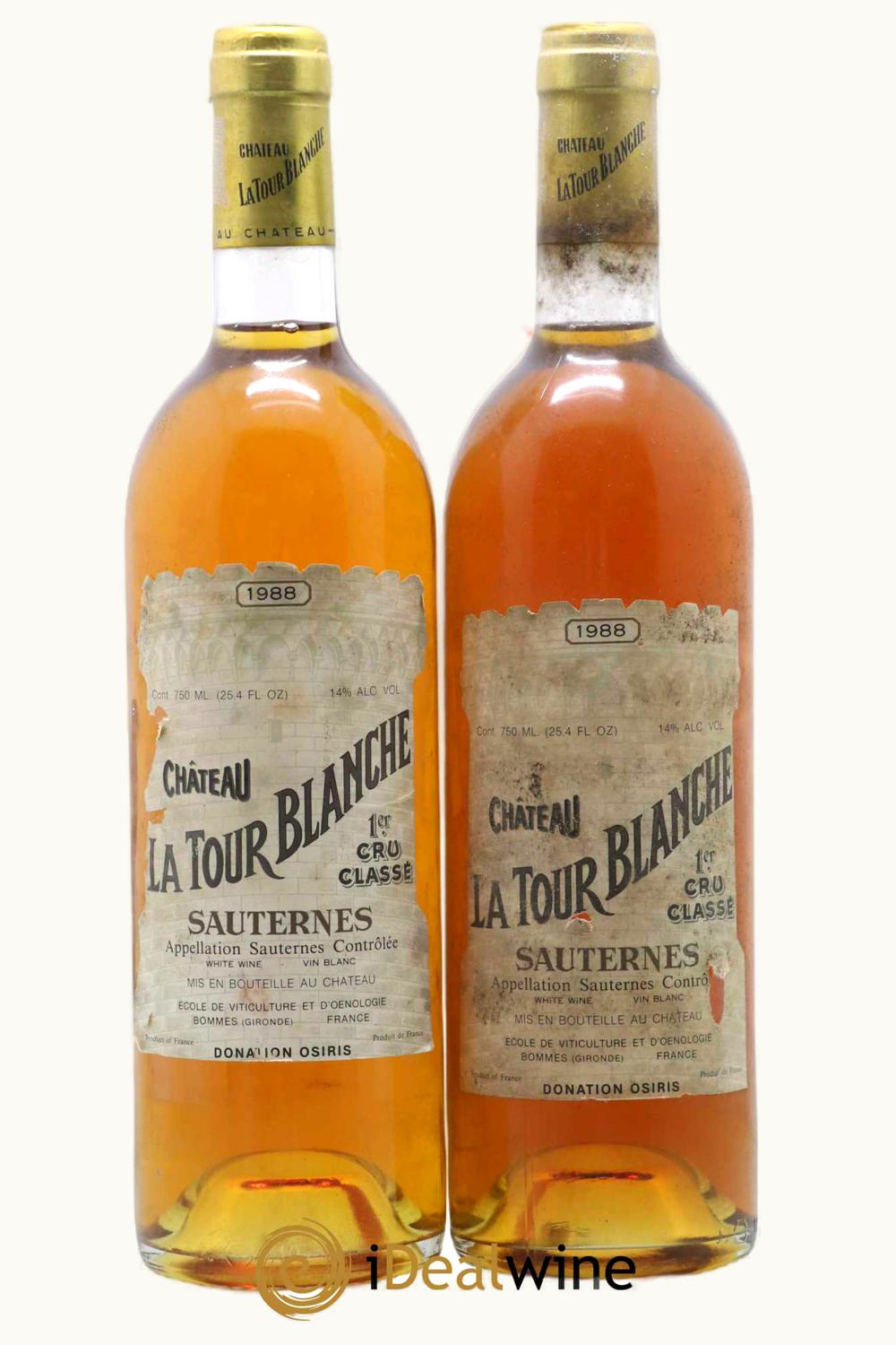 Château La Tour Blanche Château La Tour Blanche Sauternes Bordeaux, 1988