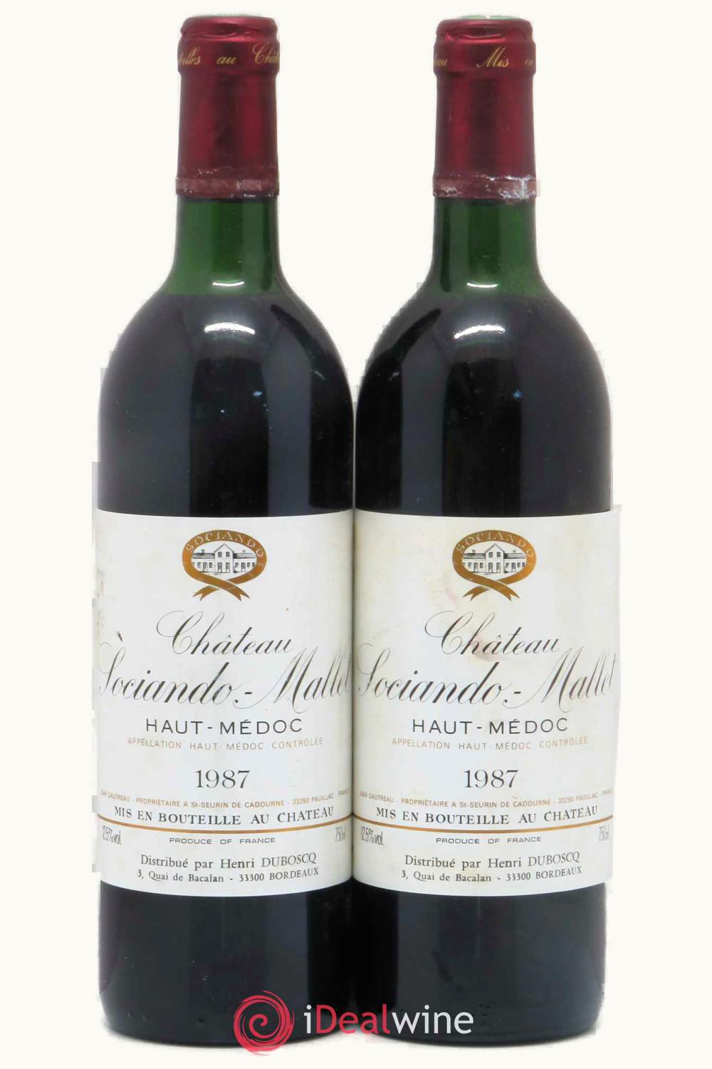 Sociando Mallet Sociando Mallet Haut-Medoc Bordeaux, 1987