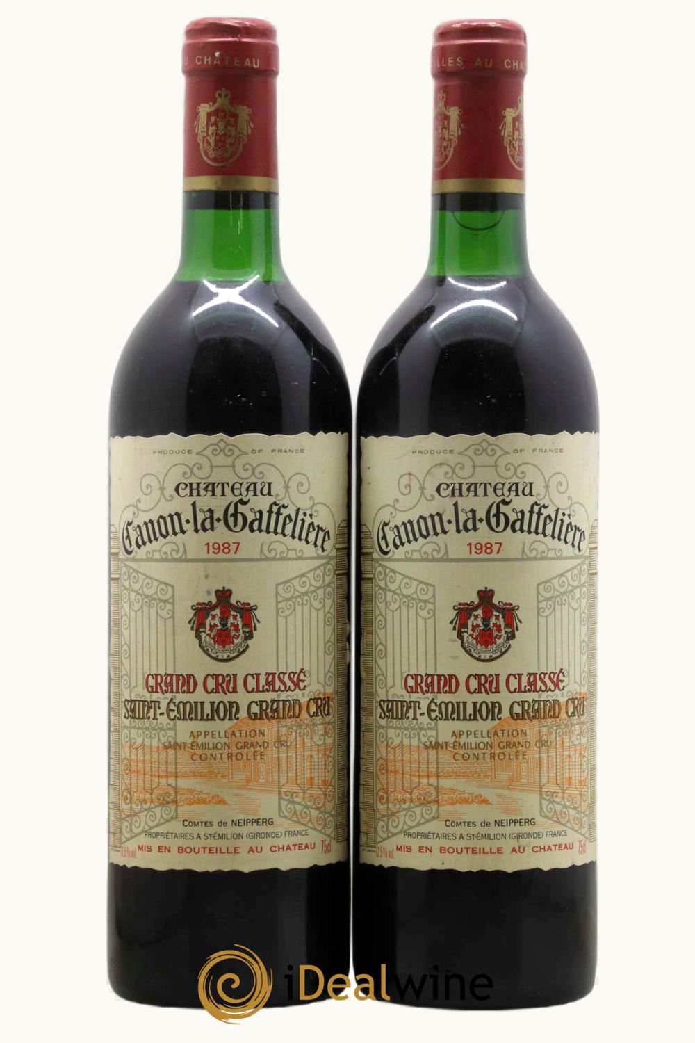 Château Canon-la-Gaffelière Château Canon-la-Gaffelière St-Emilion Grand Cru Bordeaux, 1987