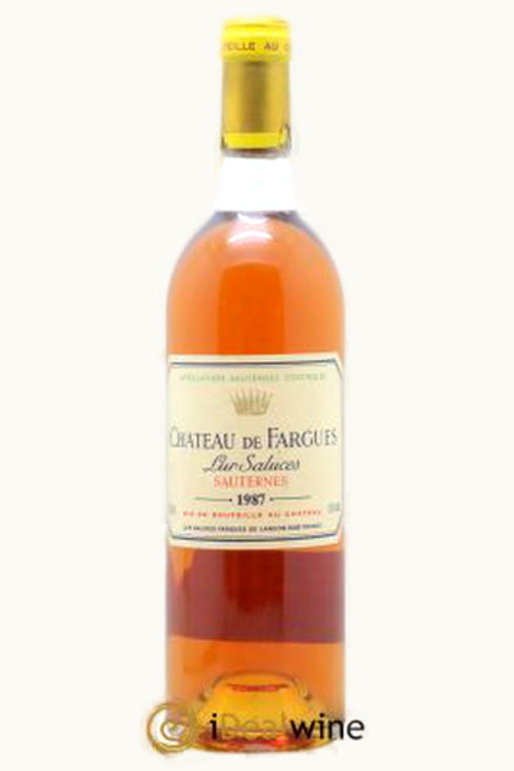 Château de Fargues de Fargues Sauternes Bordeaux, 1987