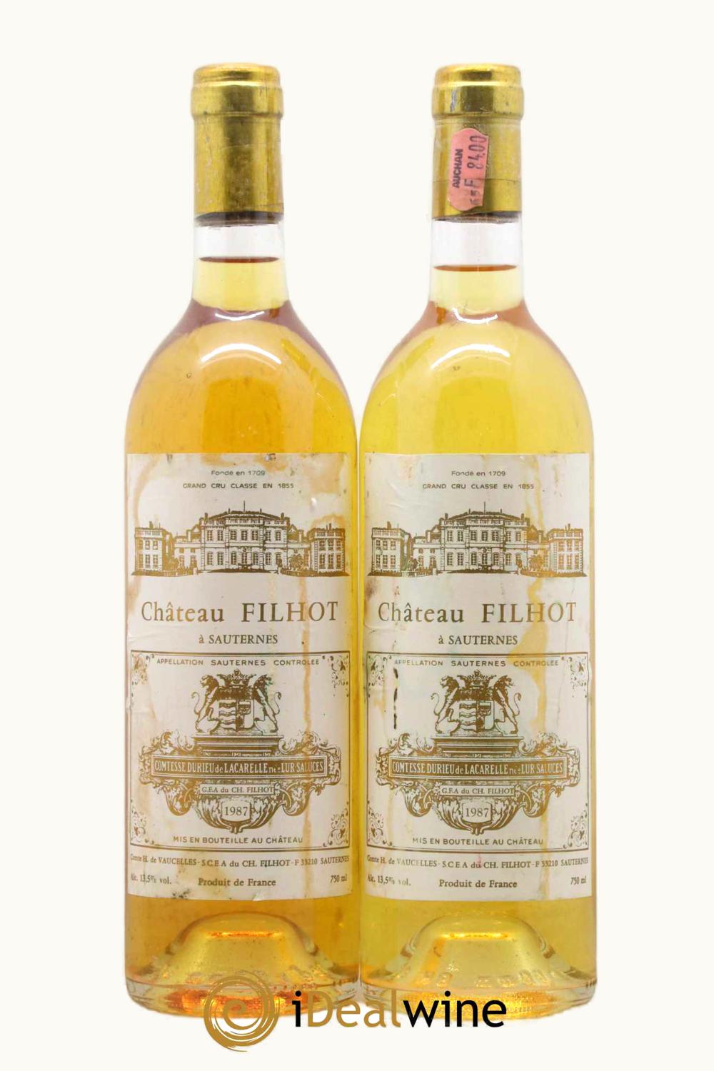 Château Filhot Château Filhot Sauternes Bordeaux, 1987