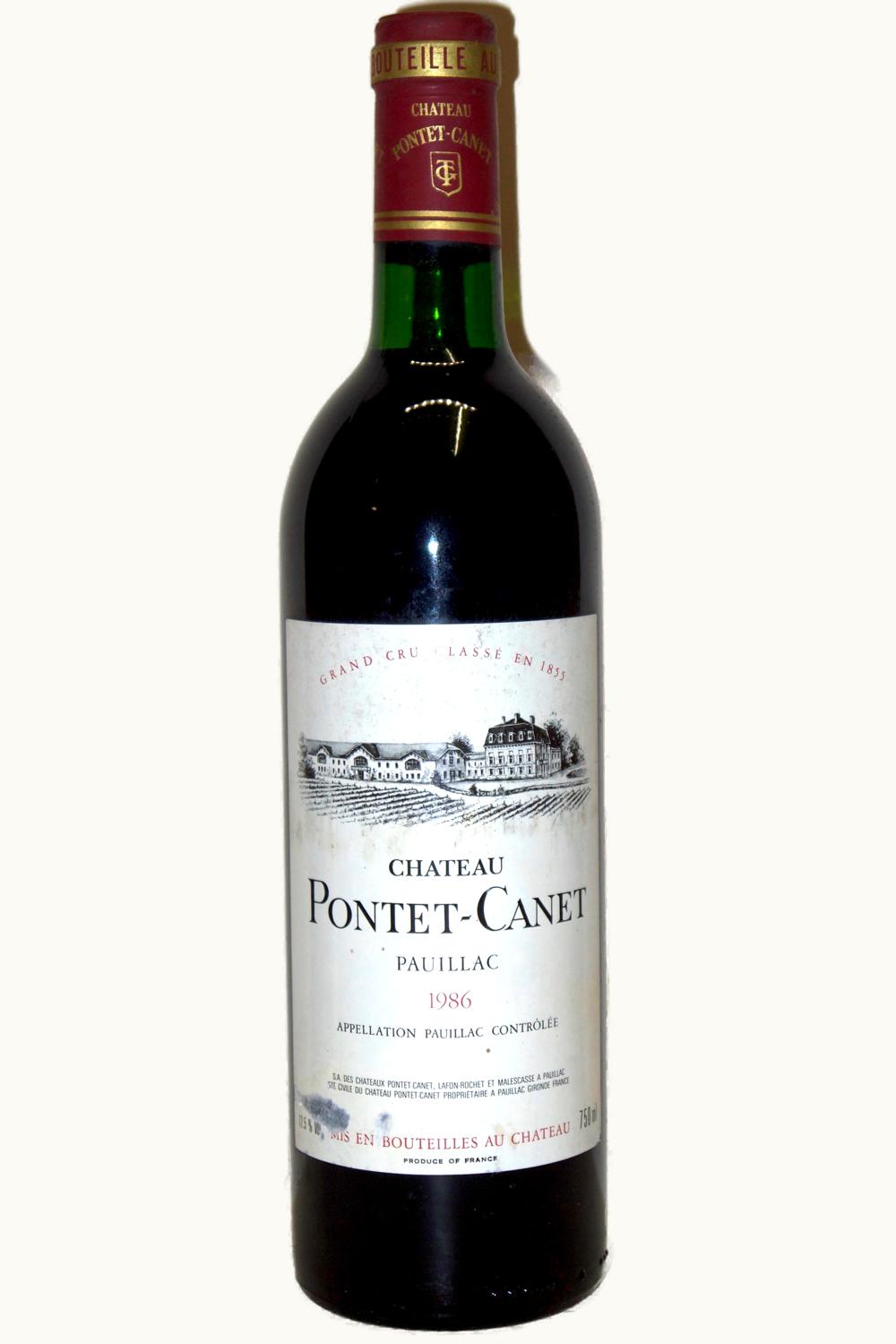 Château Pontet-Canet Château Pontet-Canet Pauillac Medoc Bordeaux, 1986