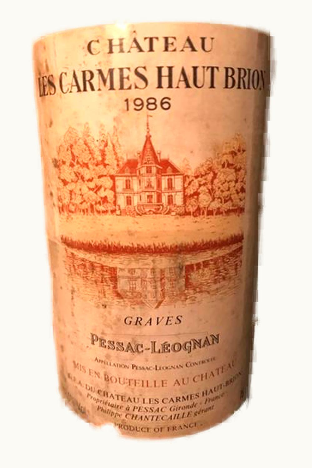Château Les Carmes Haut-Brion Château Les Carmes Haut-Brion Pessac-Leognan Bordeaux, 1986