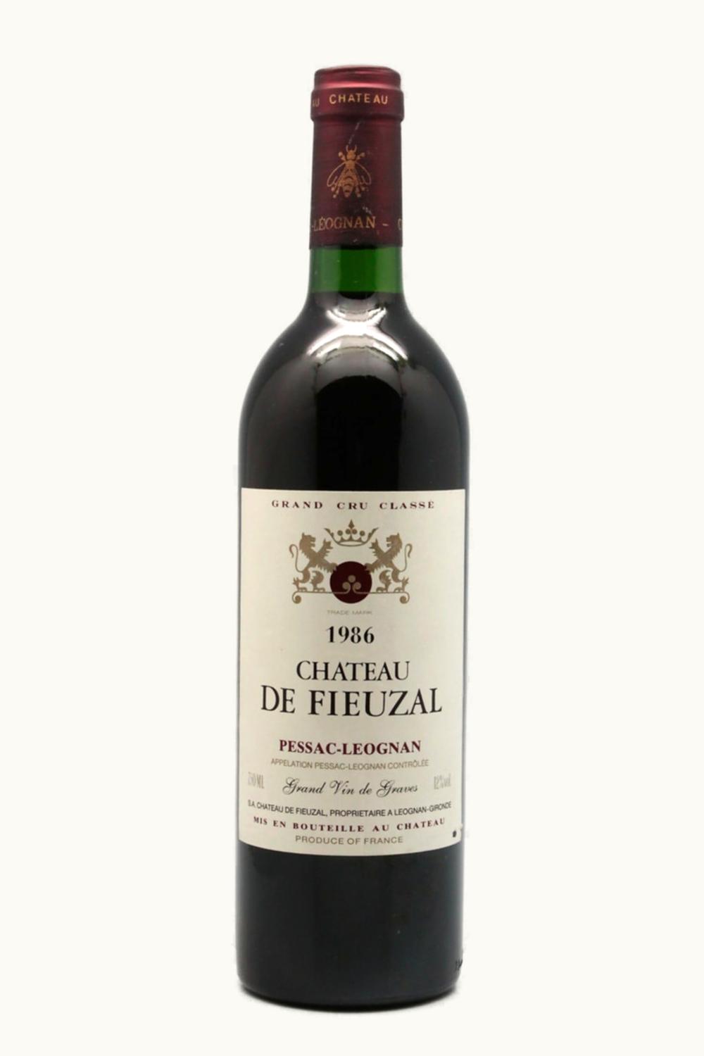 Château de Fieuzal Château de Fieuzal Pessac-Leognan Bordeaux, 1986