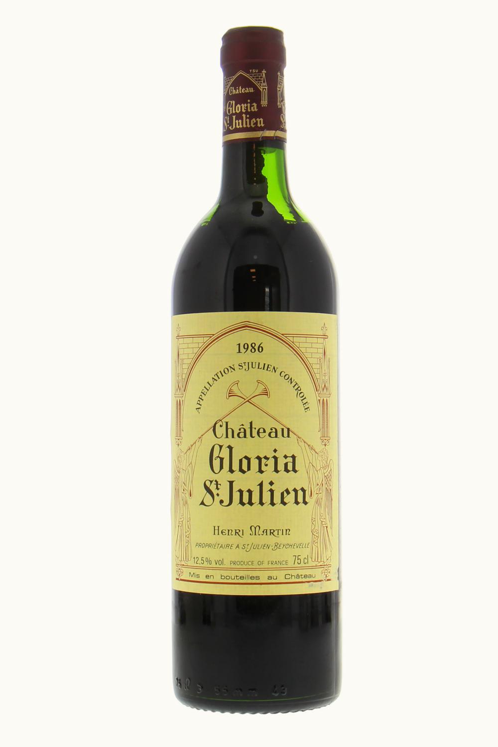Château Gloria Chateau Gloria St-Julien Medoc Bordeaux, 1986