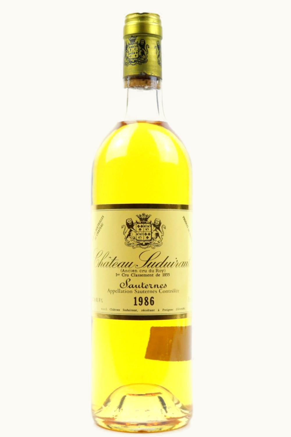 Château Suduiraut Château Suduiraut Sauternes Bordeaux, 1986