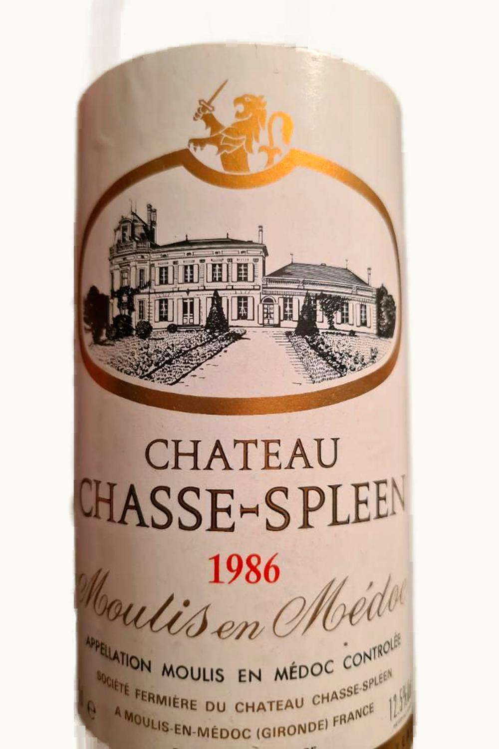 Château Chasse-Spleen Chasse-Spleen Moulis Medoc Bordeaux, 1986