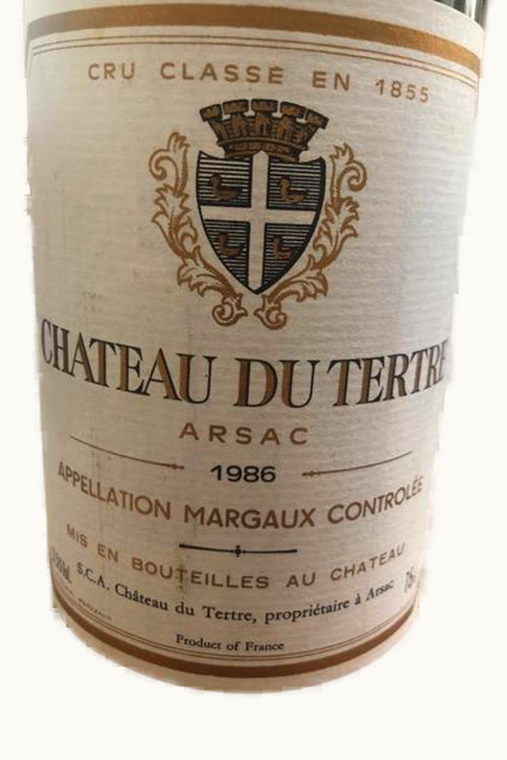 Château du Tertre Château du Tertre Margaux Medoc Bordeaux, 1986