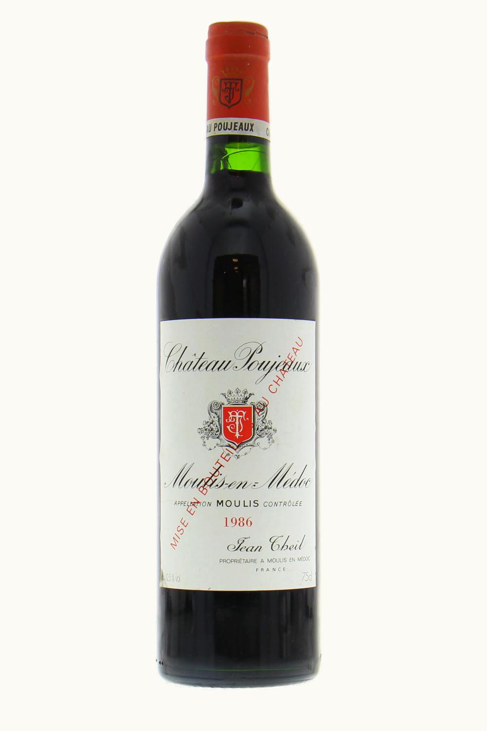 Château Poujeaux Château Poujeaux Moulis Medoc Bordeaux, 1986